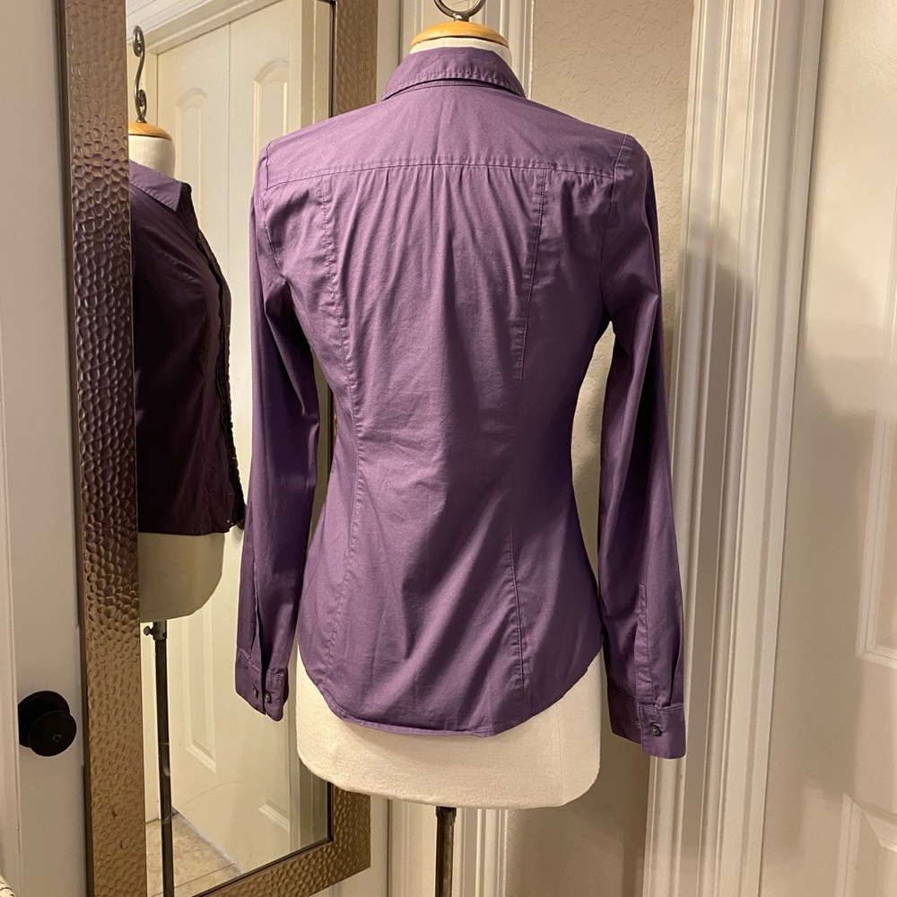 Express The Essentials Front Button Blouse - Picture 11 of 12